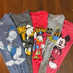 Disney Mens Graphic T-Shirt Bundle 2XL Multicolor Mickey Donald DuckTales Goofy